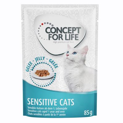 Πακέτο Προσφοράς Concept for Life 24 x 85 g Sensitive Cats - σε Ζελέ