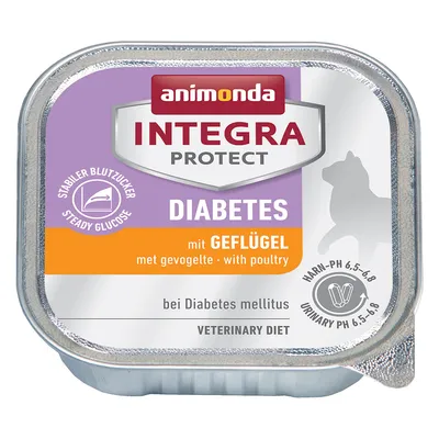 animonda INTEGRA PROTECT DIABETES mit Geflügel, при диабет, ветеринарна диета за котки, стабилен глюкозен баланс, pH на урината 6,5–6,8, с птиче месо