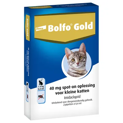 Bolfo® Gold 40 voor Katten tot 4 kg - 2 pipetten