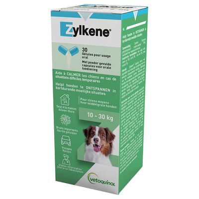 Zylkene Kapsułki 225mg dla Średnich Psów 10-30kg Pakiet oszczędnościowy: 2 x 30 kapsułek