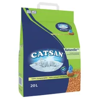 Catsan Naturelle Plus areia vegetal absorvente para gatos - 20 l