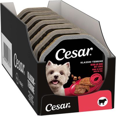 Mégapack Cesar 14 x 150 g pour chien - Les Classiques bœuf, foie
