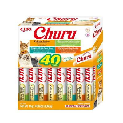 Churu Chicken Variety Pack 40 x 14g Chicken Variety Pack (4 Varieties)