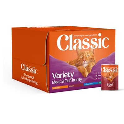 Classic Cat Meat & Fish in Jelly 24 x 400g