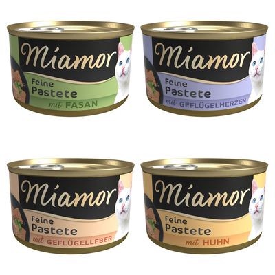 Výhodné balení Miamor Pastete 24 ks (24 x 85g) míchané balení drůbeží (4 druhy)