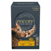 Encore Jelly Pouch Mix 5 x 50 g - Voordeelpakket: 20 x 50 g Kip Selectie