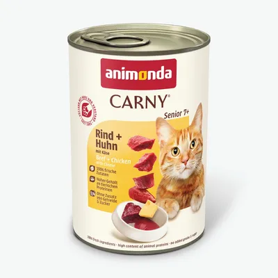 animonda Carny Senior 6 x 400g - cat wet food - Beef & Turkey Hearts