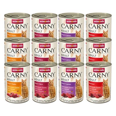 animonda Carny Adult 12 x 400 g míchané balení I : kreace s hovězím