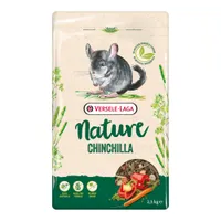 Versele-Laga Nature Chinchilla, 2,3 kg. Lisätty vihanneksia, viljaton resepti, ilman lisättyä sokeria. Ei keinotekoisia värejä tai säilöntäaineita.