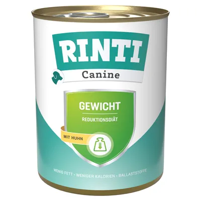 RINTI Canine Gewicht met Kip 800 g - 6 x 800 g