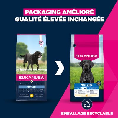 Eukanuba Premium Nutrition Mature Large et Giant Breed au poulet