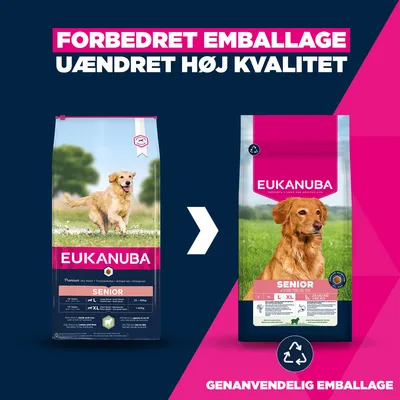 Eukanuba Premium Nutrition Senior Large & Giant Breed Lam & Ris - Økonomipakke: 2 x 12 kg