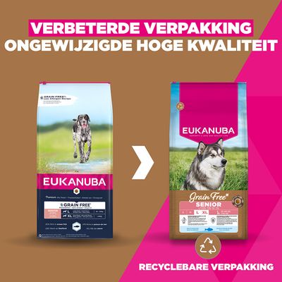 Eukanuba Grain Free Senior Large & Giant Zeevis