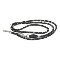JULIUS-K9 IDC® Adjustable Rope Lead  - Black: 220cm Length, diameter 12mm