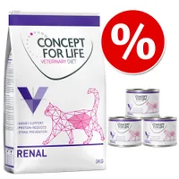 Concept for Life Veterinary Diet Bundle Pack - Gastrointestinal Dry Food (3kg) + Gastrointestinal Wet Food (12 x 200g)