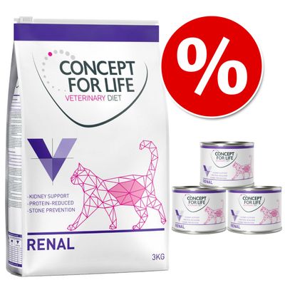 Concept for Life Veterinary Diet Bundle Pack Insect Dry Food (3kg) + Hypoallergenic Salmon Wet Food (12 x 185g)