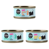Cosma Nature Pacco misto umido per gatto - 6 x 70 g Kitten: 2 x Pollo + 2 x Pollo & Tonno + 2 x Tonno con Aloe vera