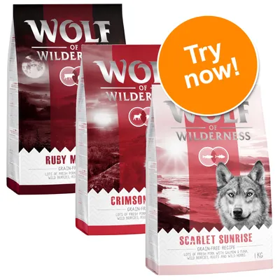 Wolf of Wilderness Adult Classic "Red" Trial Pack 3 x 1kg - 3 x 1kg 