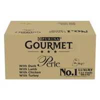 96 x 85g Gourmet Perle Pouches Wet Cat Food + 12 x 85g Wet Cat Food Free! * - Mixed Mega Pack Chef's Collection in Gravy (96 x 85g) + Mixed Pack Connoisseur's Collection in Gravy (12 x 85g)