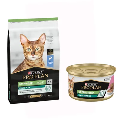 Pack bi-nutrition : PURINA PRO PLAN 10 kg de croquettes + 24 boîtes de 85 g - 10 kg Sterilised riches en lapin + 24 x 85 g Sterilised thon, saumon Pack bi-nutrition : PURINA PRO PLAN 10 kg de croquettes + 24 boîtes de 85 g - 10 kg Sterilised riches en lapin + 24 x 85 g Sterilised thon, saumon