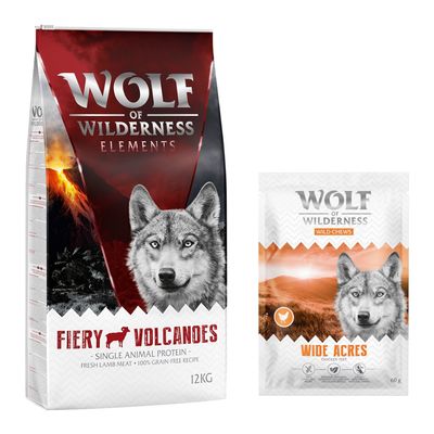 Wolf of Wilderness Elements Rough Storms, egyféle állati fehérje, friss kacsahús, 100% gabonamentes receptúra, 12 kg.
