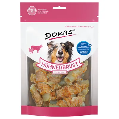 Dokas Hundesnack Hühnerbrust Kaurolle - 4 x 250 g
