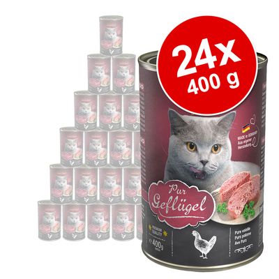Økonomipakke: 24 x 400 g Leonardo All Meat Mix: Lever & Havfisk
