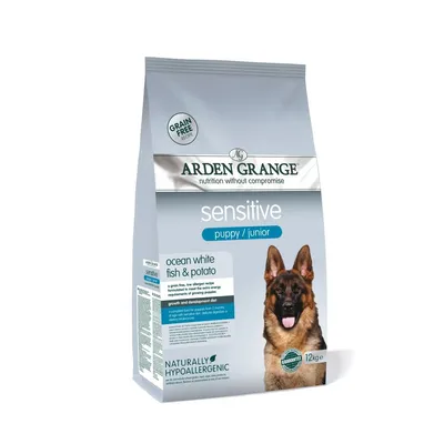 Arden Grange Sensitive Puppy/Junior - Grain-Free Ocean White Fish & Potato - 12kg Arden Grange Sensitive Puppy/Junior - Grain-Free Ocean White Fish & Potato - 12kg