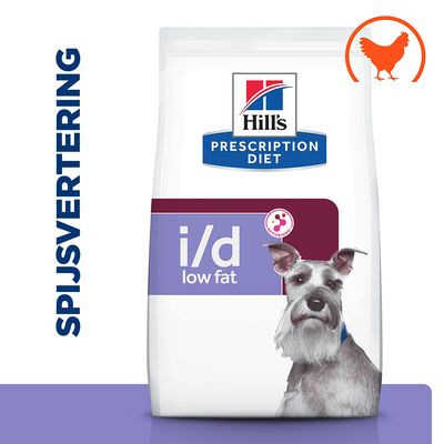 Hill's Prescription Diet Canine I/D Digestive Care Low Fat Hondenvoer met Kip 6 kg