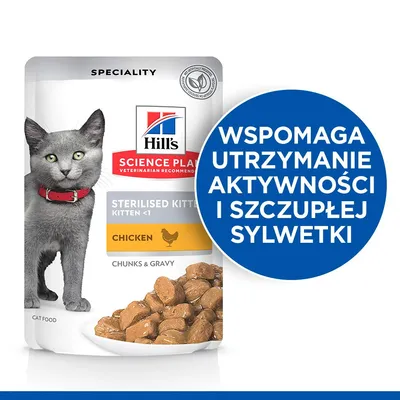 Hill's Science Plan Sterilised Kitten - Kurczak, 12 x 85 g