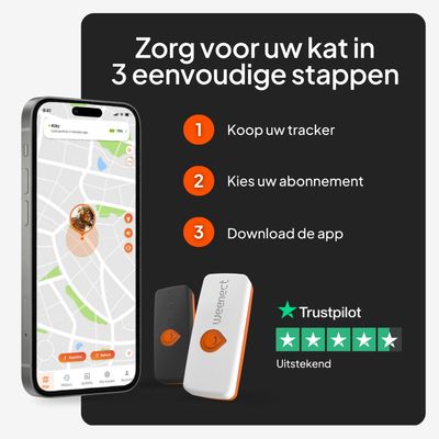 Weenect Pet GPS Tracker XS voor katten - inclusief Halsband