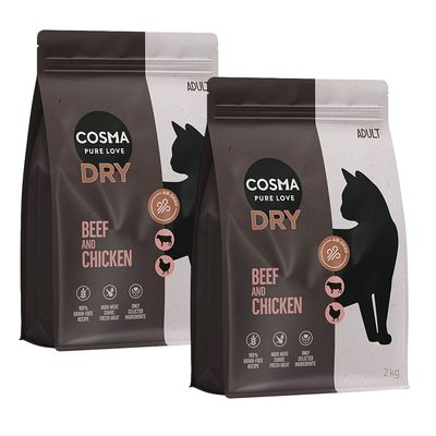 Cosma Air-Dried Manzo & Pollo Crocchette per gatto - Set %: 2 x 2 kg