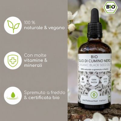 Wolfsbacher Natur Bio Olio di semi di cumino nero