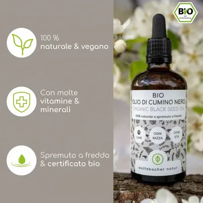 Wolfsbacher Natur Bio Olio di semi di cumino nero  - 100 ml