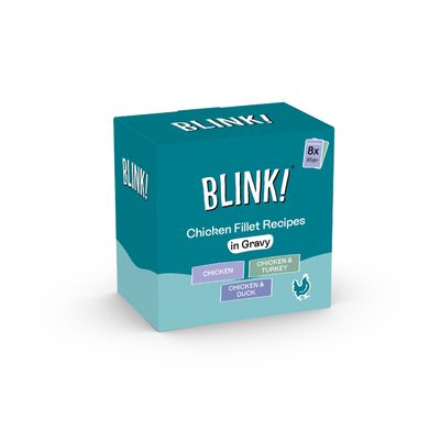 Blink! Chicken Fillet Recipes in Gravy 8 x 85g Mixed Pack