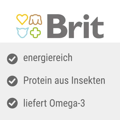 Brit, energiereich, Protein aus Insekten, liefert Omega-3 (texte en allemand)