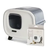 Maison de toilette Mira Savic    - Starterset: Toilette grau/weiß + 4 Filter