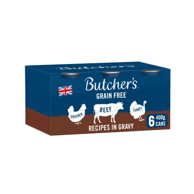 Butcher's Grain Free Recipes in Gravy 6 x 400g - Mixed Pack Butcher's Grain Free Recipes in Gravy 6 x 400g - Mixed Pack