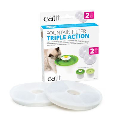 Catit Flower Fountain with LED Nightlight Replacement Filters: 2 Pack