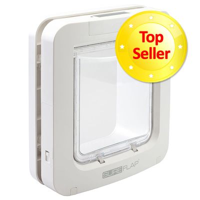 Chatière SureFlap XXL, lecteur de puces électroniques, blanc extension pour tunnel (blanc)