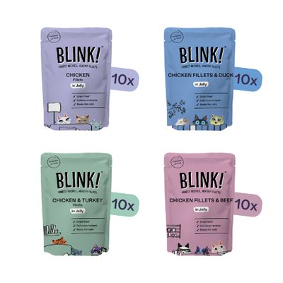 Blink! Chicken Fillet Recipes in Jelly - Mixed Mega Pack (40 x 85g)