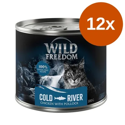 Konzerva Wild Freedom Cold River Chicken with Pollock 200 g, 100% grain-free recipe, balení 12×