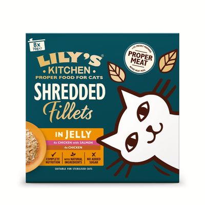 Lily's Kitchen Shredded Fillets in Jelly Multipack for Cats Multibuy: 16 x 70g