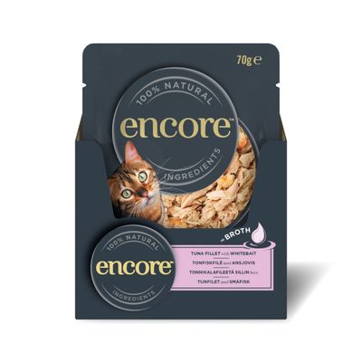 Encore Cat Pouch Saver Pack 48 x 70g - cat wet food - Tuna Fillet with Prawn