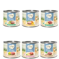Feringa Single Meat Menu 12 x 200 g - míchané balení I (6 druhů): kuřecí, králičí, jehněčí, telecí, kachní, losos