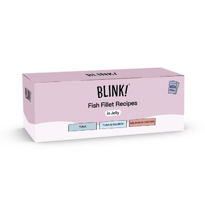 BLINK! Salmon & Chicken in Jelly. 100% natural ingredients, 100% animal protein, no added sugar or grains.