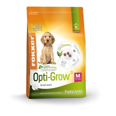Fokker Puppy/Junior Medium Opti-Grow Hondenvoer 13 kg