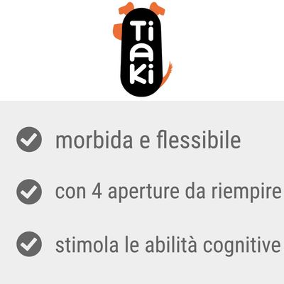 Tiaki. morbida e flessibile, con 4 aperture da riempire, stimola le abilità cognitive