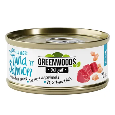 Greenwoods Delight tonhalfilé & lazac 48 x 70 g