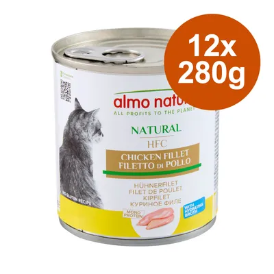 Almo Nature HFC 12 x 280 g - Pack Ahorro - Pollo y gambas al natural